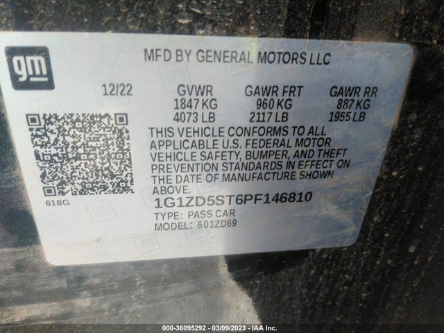 Chevrolet MALIBU LT 2023 1G1ZD5ST6PF146810 Image 10