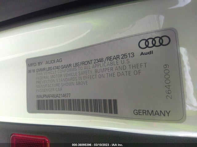 Audi A4 Premium Plus 2018 WAUPNAF48JA214677 Image 9