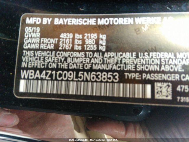 WBA4Z1C09L5N63853 BMW 4 Series 430i