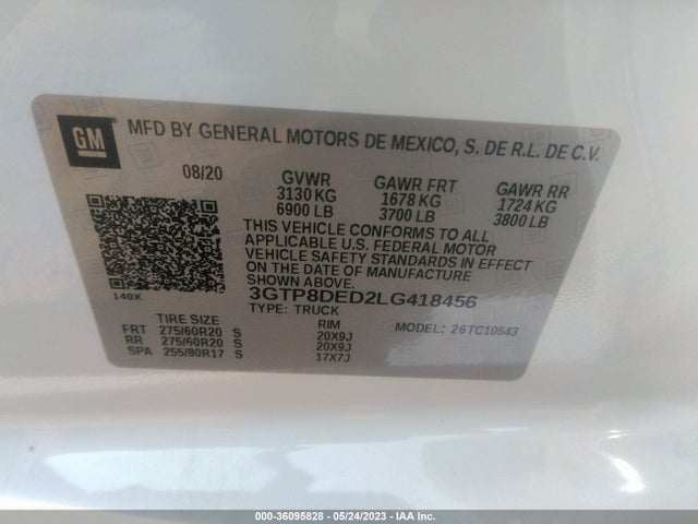 GMC Sierra 1500 Slt 2020 3GTP8DED2LG418456 Image 9