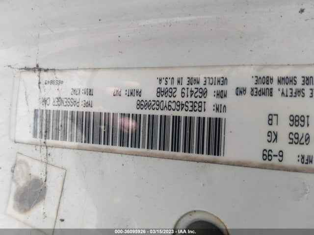 Dodge Neon Highline 2000 1B3ES46C9YD620098 Image 10