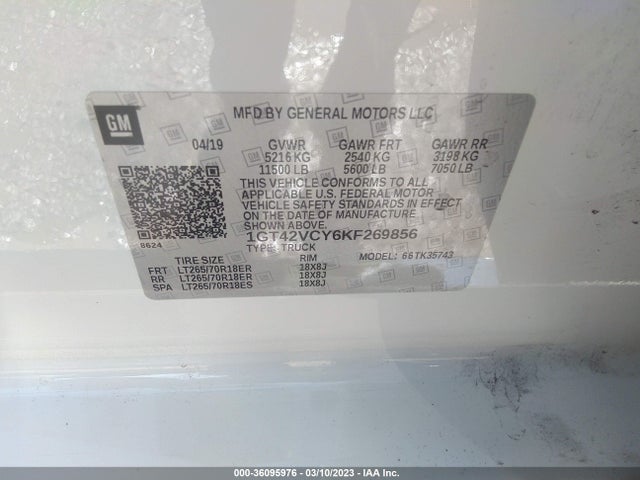 2019 GMC Sierra 3500HD, VIN: 1GT42VCY6KF269856