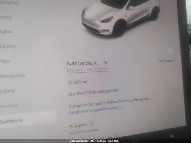 5YJYGDEF4MF209624 Tesla Model Y Performance