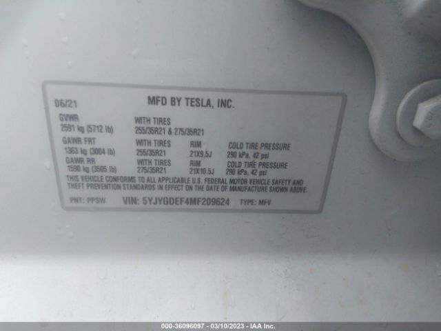 5YJYGDEF4MF209624 Tesla Model Y Performance