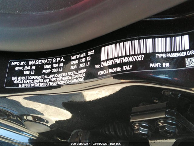 ZAM56YPM7NX407027 Maserati Quattroporte Modena