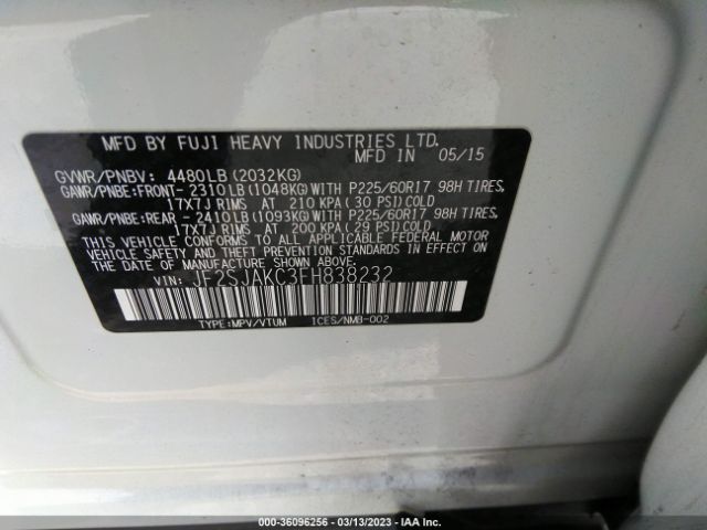 JF2SJAKC3FH838232 Subaru Forester 2.5i Limited