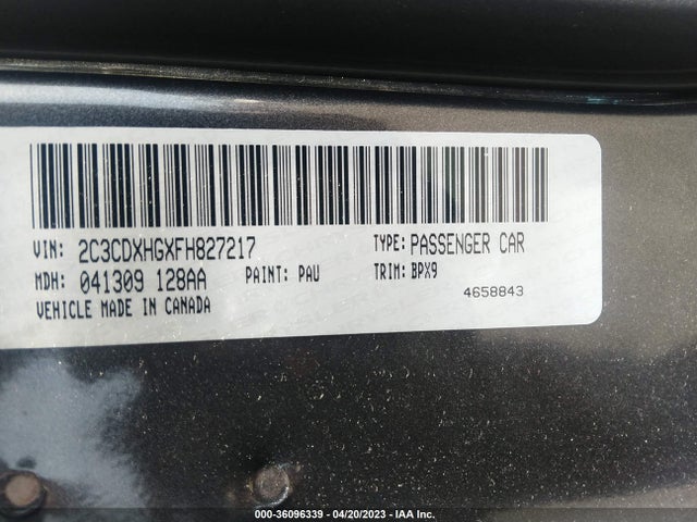 Dodge Charger Sxt 2015 2C3CDXHGXFH827217 Image 9
