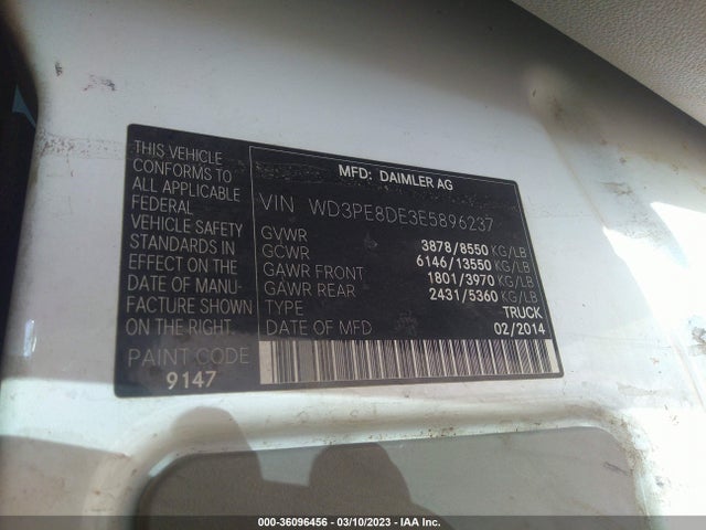Mercedes-Benz SPRINTER CARGO VANS 2014 WD3PE8DE3E5896237 Image 10