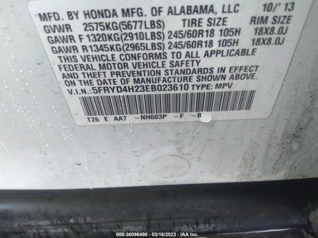 Acura MDX 2014 5FRYD4H23EB023610 Image 9