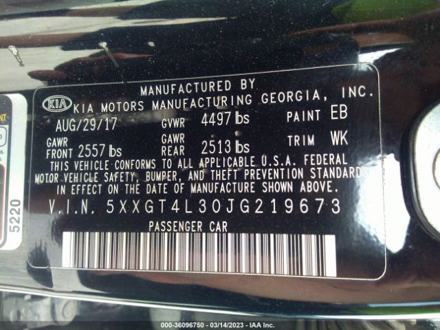 5XXGT4L30JG219673 KIA Optima S