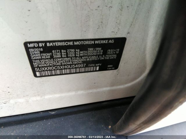 5UXKR0C5XH0U54997 BMW X5 Xdrive35i