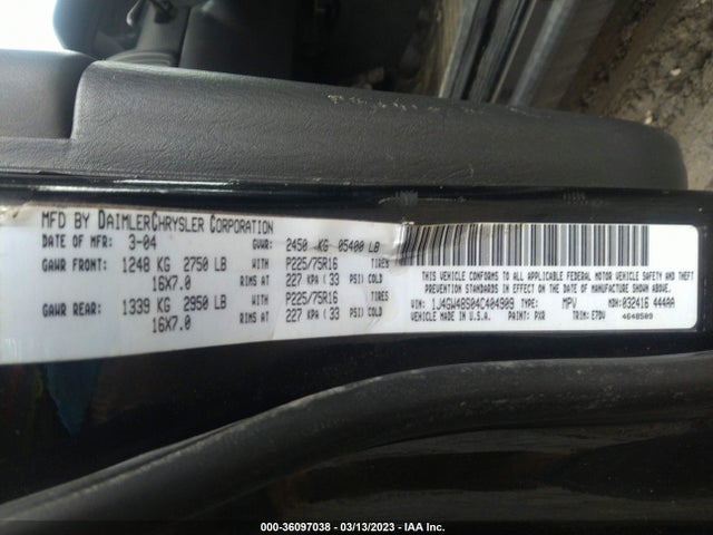Jeep Grand Cherokee 2004 1J4GW48S04C404909 Image 10
