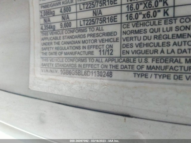 2013 CHEVROLET EXPRESS COMMERCIAL 1GB6G5BL6D1130248 Photo 8