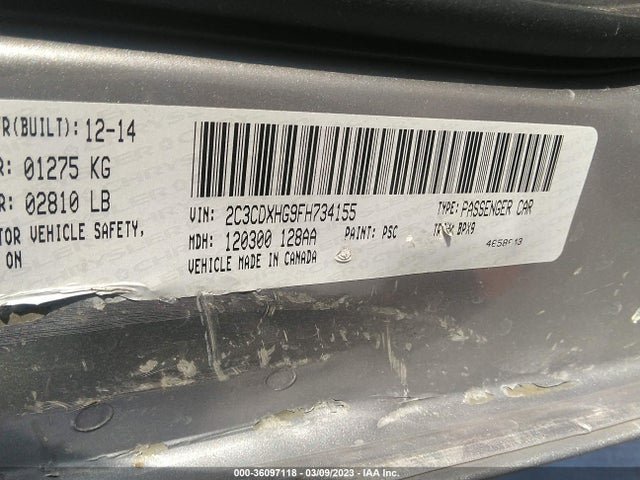 Dodge Charger Sxt 2015 2C3CDXHG9FH734155 Image 10