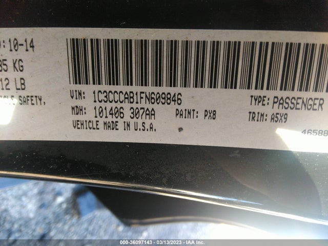 Chrysler 200 Limited 2015 1C3CCCAB1FN609846 Image 9