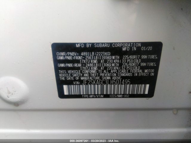 JF2SKAGC3LH501495 Subaru Forester Premium