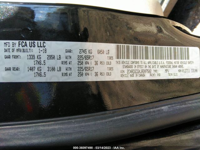 2C4RDGCGXJR207502 Dodge Grand Caravan Sxt