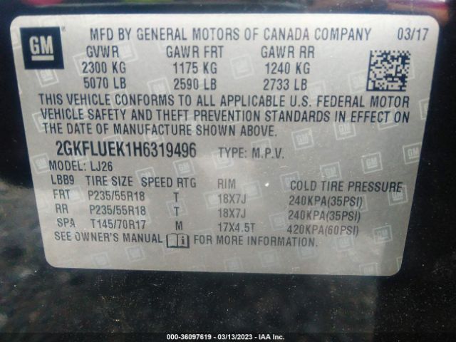 2GKFLUEK1H6319496 GMC Terrain Slt
