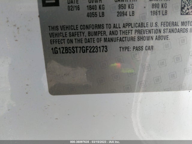Chevrolet MALIBU LS 2016 1G1ZB5ST7GF223173 Image 10
