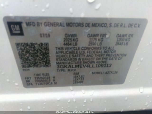 3GKALMEV4LL109113 GMC Terrain Sle