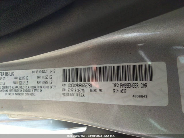 Chrysler 200 Limited 2015 1C3CCCAB8FN755788 Image 9
