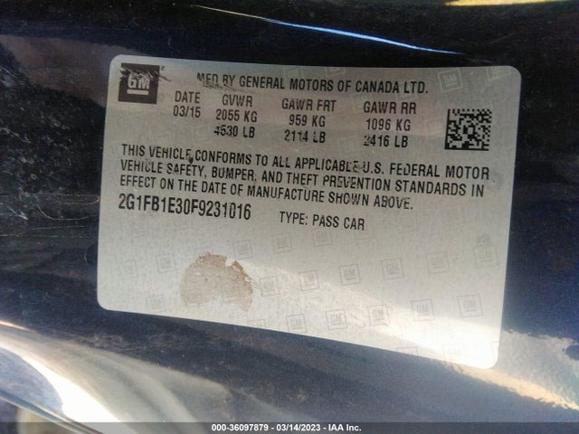 Chevrolet Camaro 2ls 2015 2G1FB1E30F9231016 Image 9