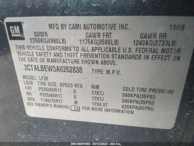 2CTALBEW3A6262838 GMC Terrain Sle-1