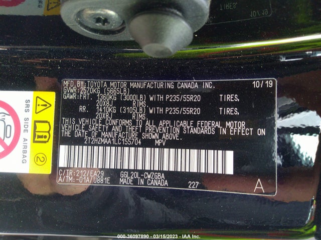Lexus Rx Rx 350 2020 2T2HZMAA1LC155704 Image 9