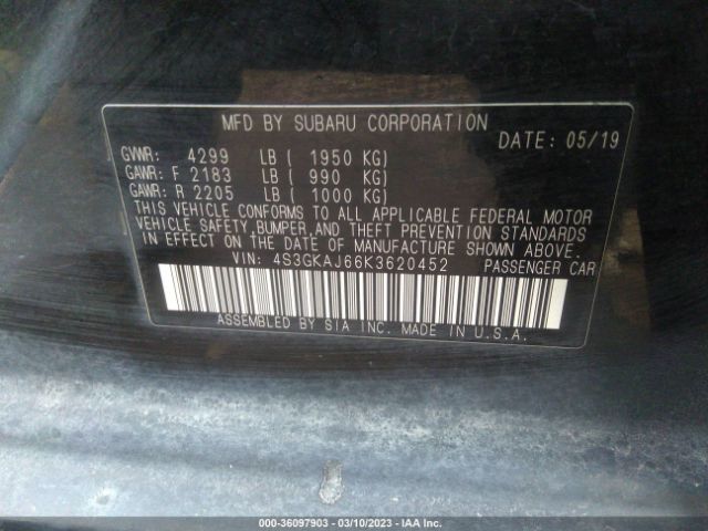 4S3GKAJ66K3620452 Subaru Impreza Sport