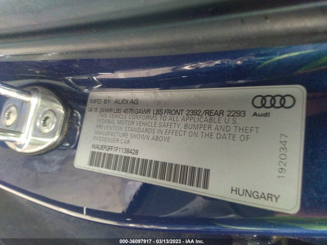 WAUEFGFF1F1138428 Audi A3 2.0t Premium Plus