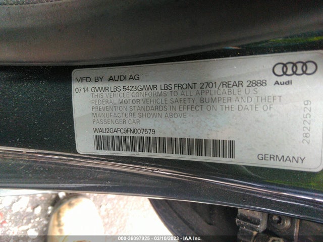 WAU2GAFC9FN007579 Audi A7 3.0 Prestige