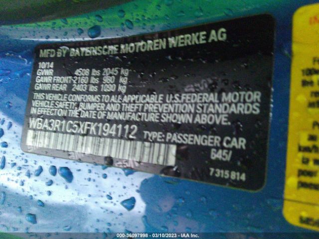 WBA3R1C5XFK194112 BMW 4 Series 435i