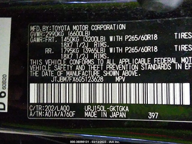 JTJBM7FX6G5123628 Lexus GX 460