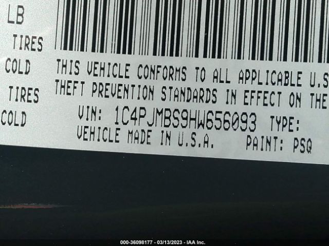1C4PJMBS9HW656093 Jeep Cherokee Trailhawk