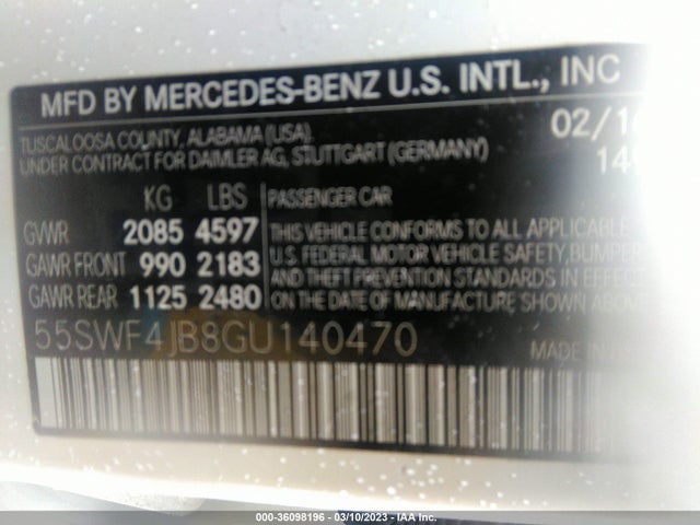 Mercedes-Benz C-class C 300 2016 55SWF4JB8GU140470 Image 10