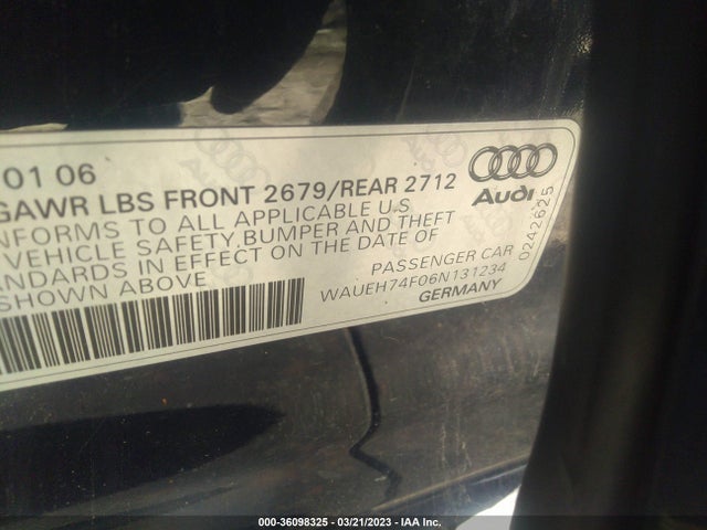 Audi A6 2006 WAUEH74F06N131234 Image 10