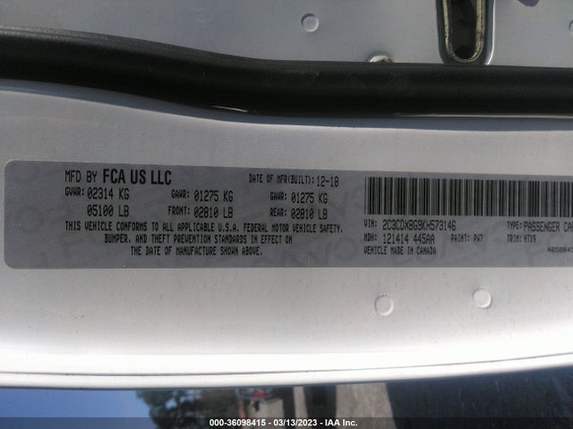 Dodge Charger Sxt 2019 2C3CDXBG9KH573146 Image 9