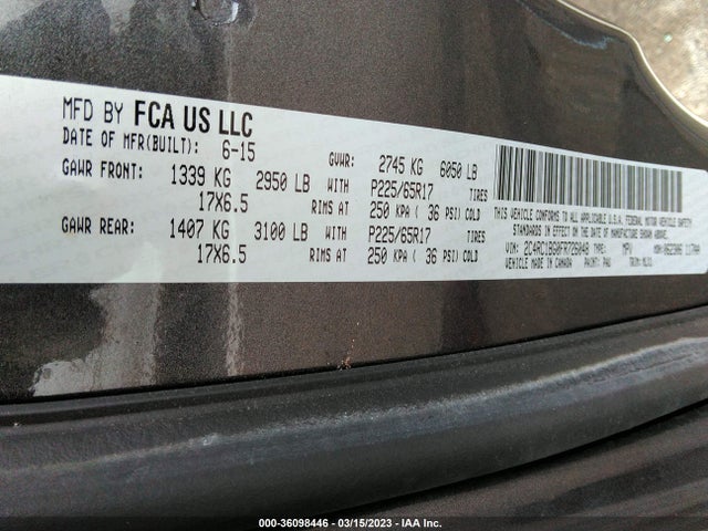 2C4RC1BG0FR726048 Chrysler Town & Country Touring