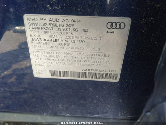 WA1LFAFP8EA121781 Audi Q5 Premium Plus