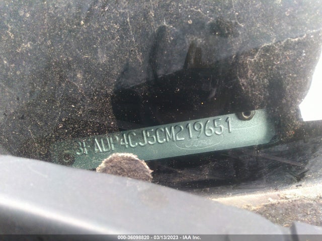 2012 FORD FIESTA SEL VIN: 3FADP4CJ5CM219651
