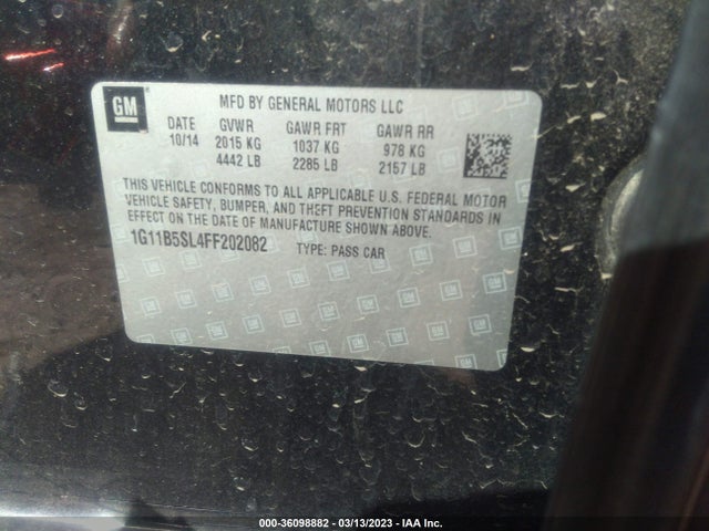 Chevrolet MALIBU LS 2015 1G11B5SL4FF202082 Image 10