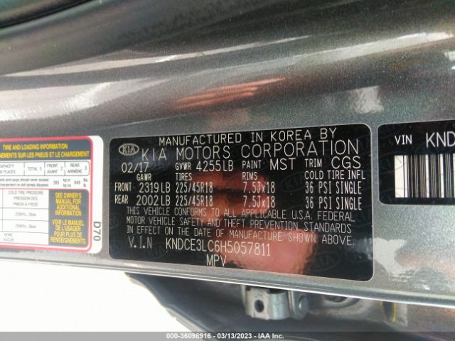 KNDCE3LC6H5057811 KIA Niro Touring