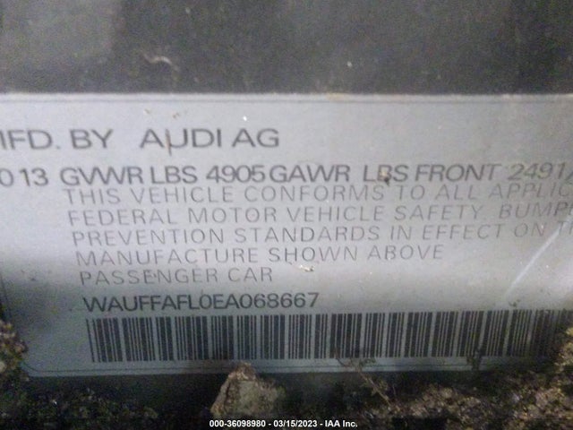 WAUFFAFL0EA068667 Audi A4 Premium Plus