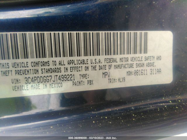 3C4PDDGG7JT499221 Dodge Journey Crossroad