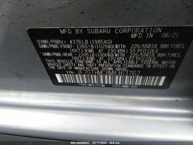 JF2GTHMC8M8363762 Subaru Crosstrek Limited