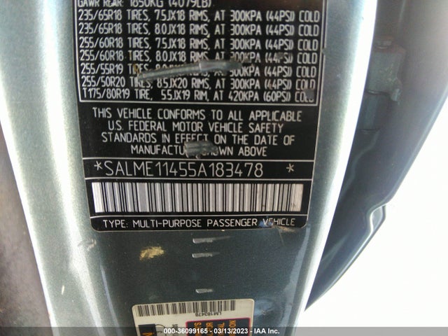 Land Rover Range Rover Hse 2005 SALME11455A183478 Image 10