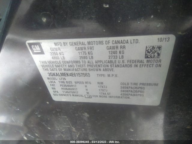 2GKALMEK4E6157563 GMC Terrain Sle