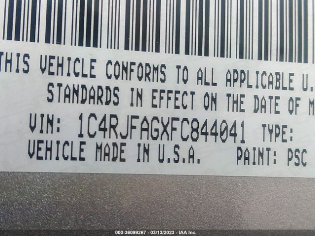 1C4RJFAGXFC844041 Jeep Grand Cherokee Laredo
