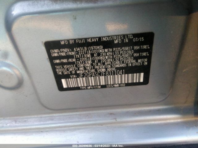 JF2GPASC7F8311041 Subaru Xv Crosstrek Limited