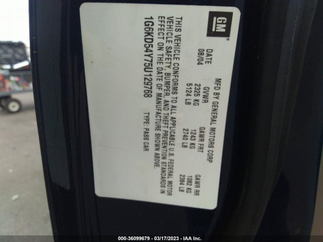 Cadillac Deville 2005 1G6KD54Y75U129768 Image 10
